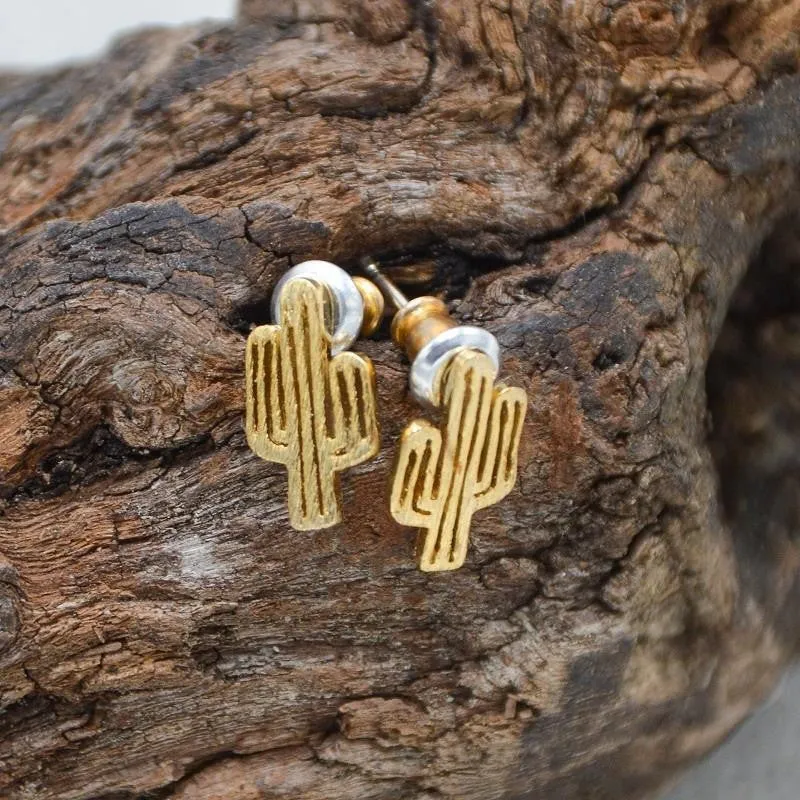 pasiora-kaktus-ohrstecker-gold-messing-15x9mm image 1