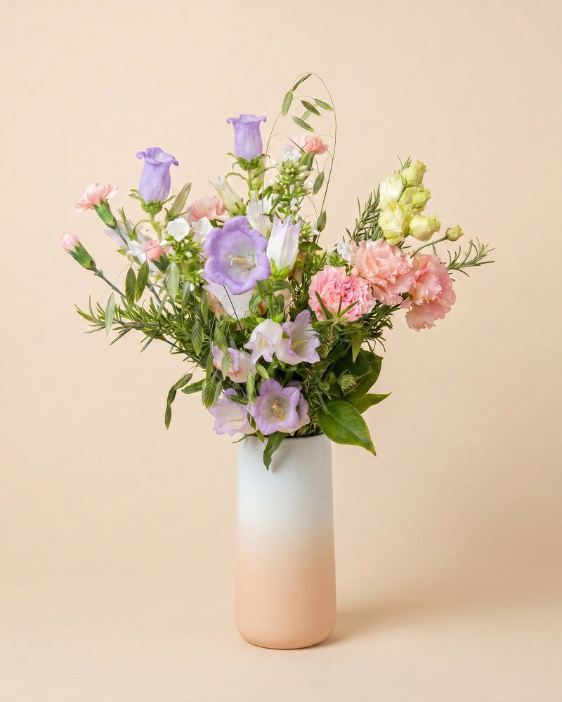 feey-sommersorbet-blumenstrau-handgebunden-violett-pfirsich-mit-lisianthus image 5
