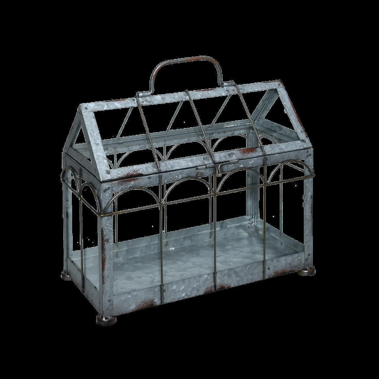 pasiora-gew-chshaus-aus-glas-und-eisen-vintage-deko image 1