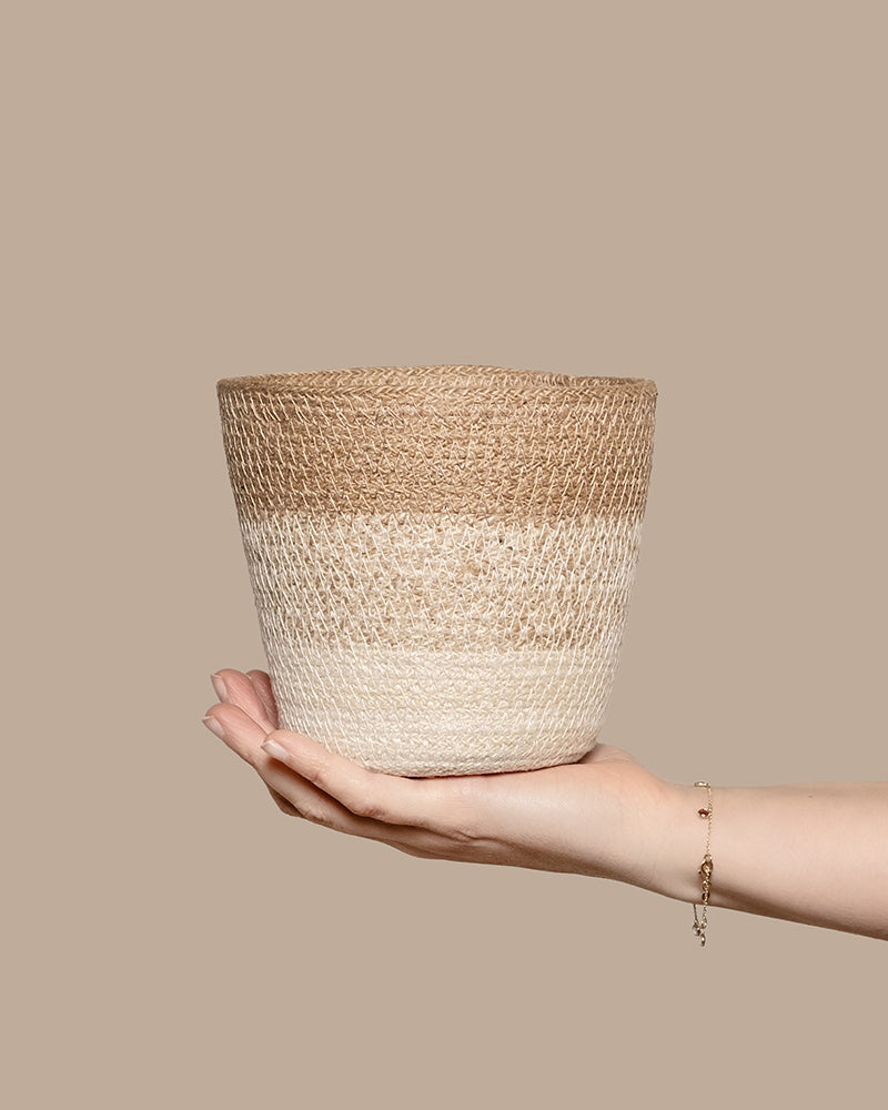 feey-pflanzenkorb-lapis-14-cm-jute-bertopf-naturfaser image 1