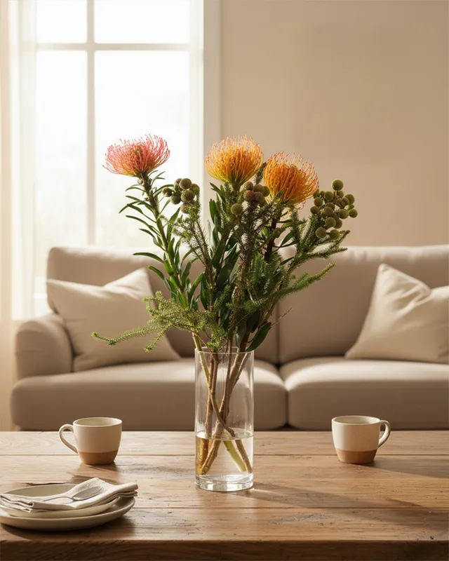 feey-blumenstrauss-couture-leucospermum-feurig image 1
