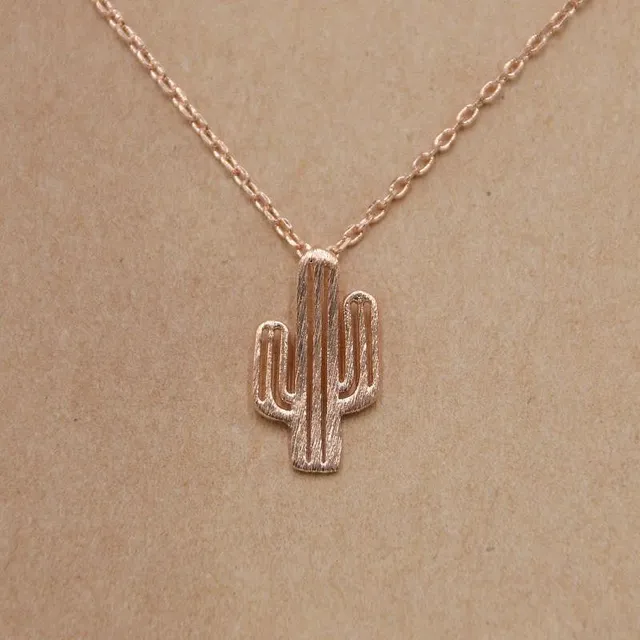 pasiora-kaktus-kette-ros-messing-halskette-40-cm image 1