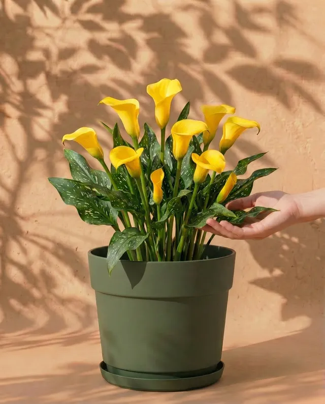 feey-calla-gelb-rhizome-knollenpflanze image 1