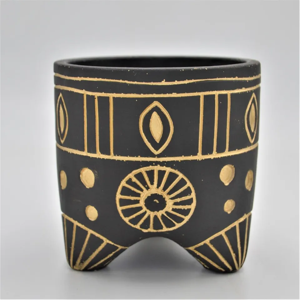pasiora-beatrice-bertopf-schwarz-gold-f-r-10-5-cm-sukkulenten image 1
