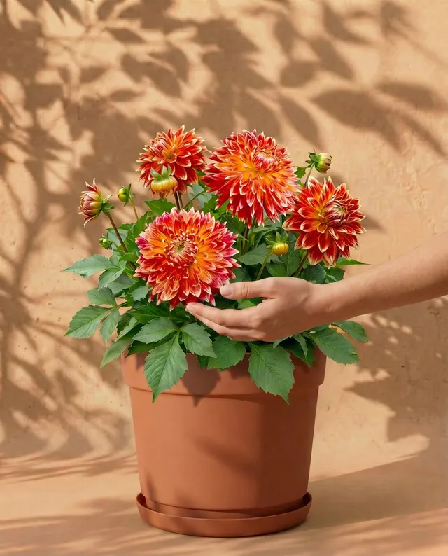 feey-dahlien-orange-rot-knollen-dahlia-akita image 1