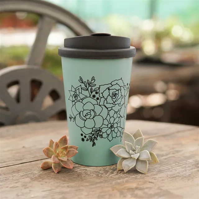 pasiora-coffee-to-go-becher-tumbler-mit-sukkulenten image 1