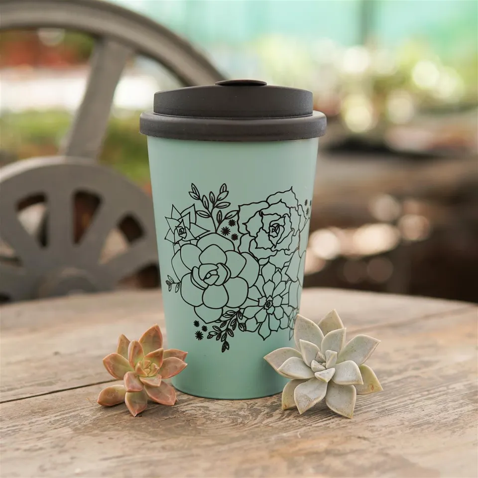 pasiora-coffee-to-go-becher-tumbler-mit-sukkulenten image 1