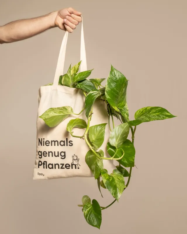 feey-pflanzen-einkaufstasche-baumwolltasche-30-cm-henkel image 1