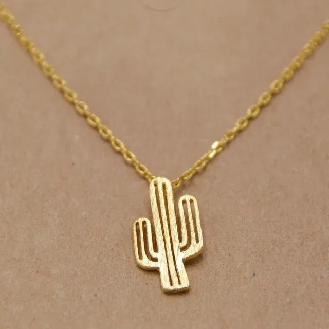 pasiora-kaktus-kette-gold-handgefertigte-halskette-aus-messing image 1