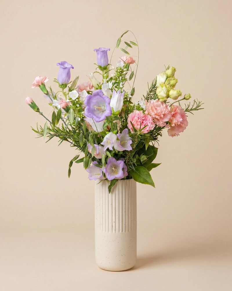 feey-sommersorbet-blumenstrau-handgebunden-violett-pfirsich-mit-lisianthus image 7
