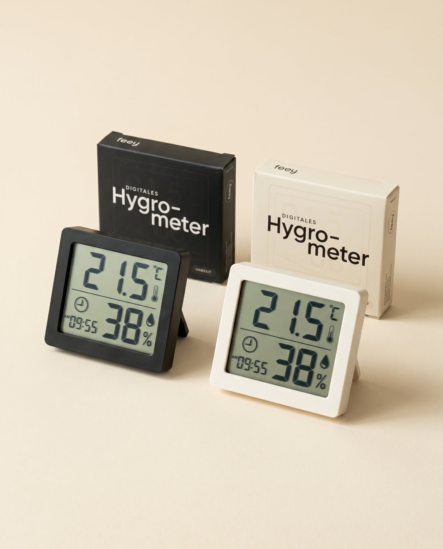feey-hygrometer-thermo-hygrometer-mit-uhr-f-r-innenbereich image 2
