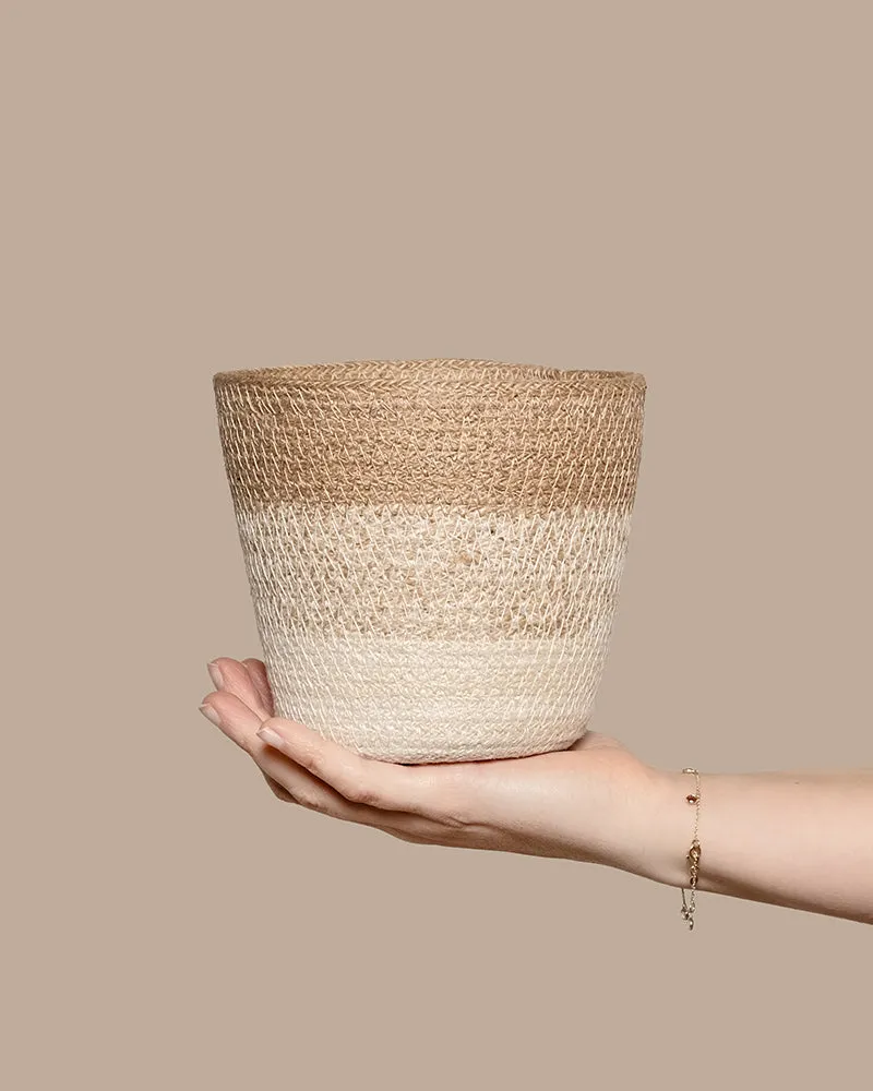 feey-pflanzenkorb-lapis-14-cm-jute-bertopf-naturfaser image 1
